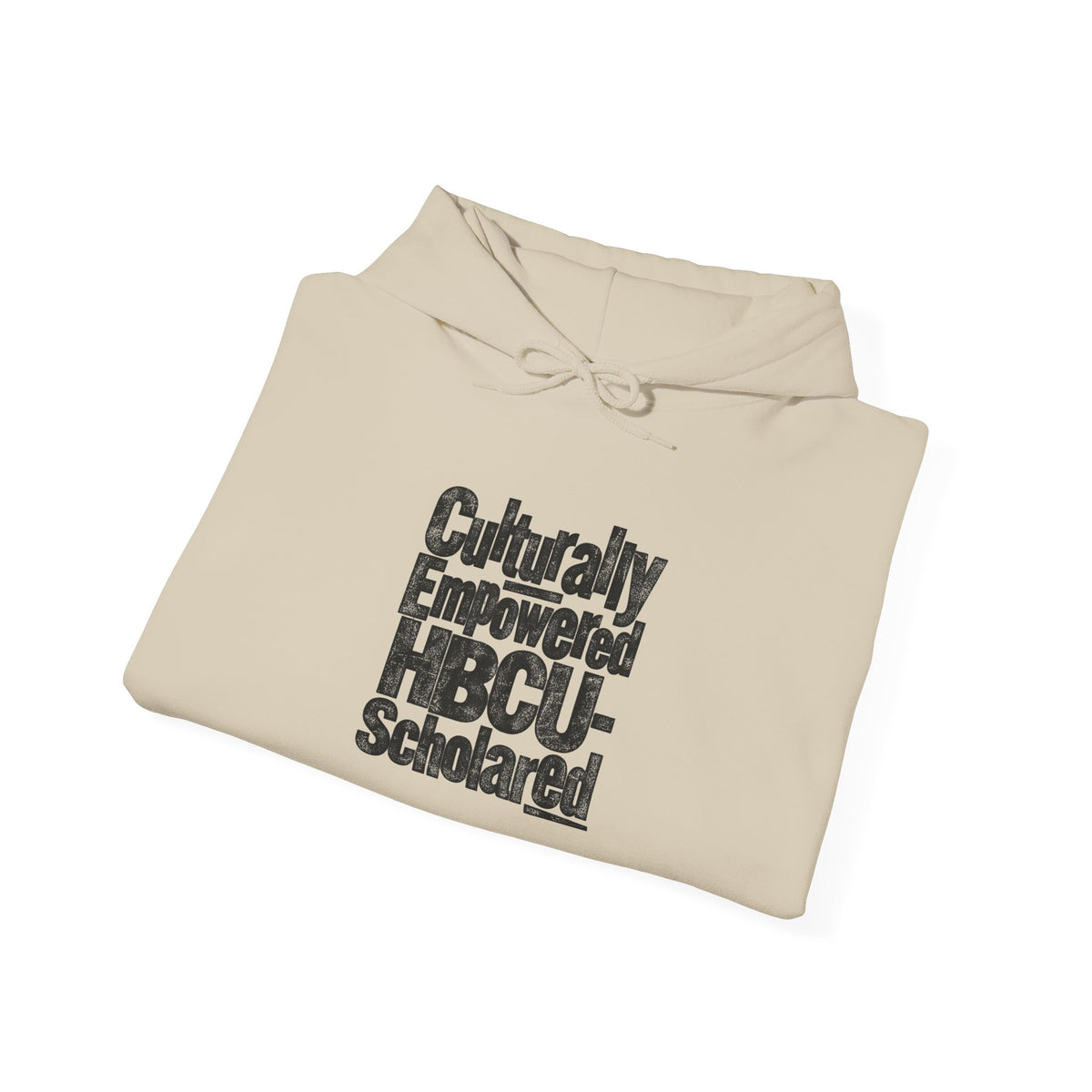 Culturally Empowered HBCU-Scholared Distressed Print Hoodie