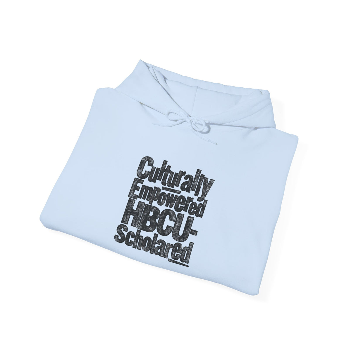 Culturally Empowered HBCU-Scholared Distressed Print Hoodie
