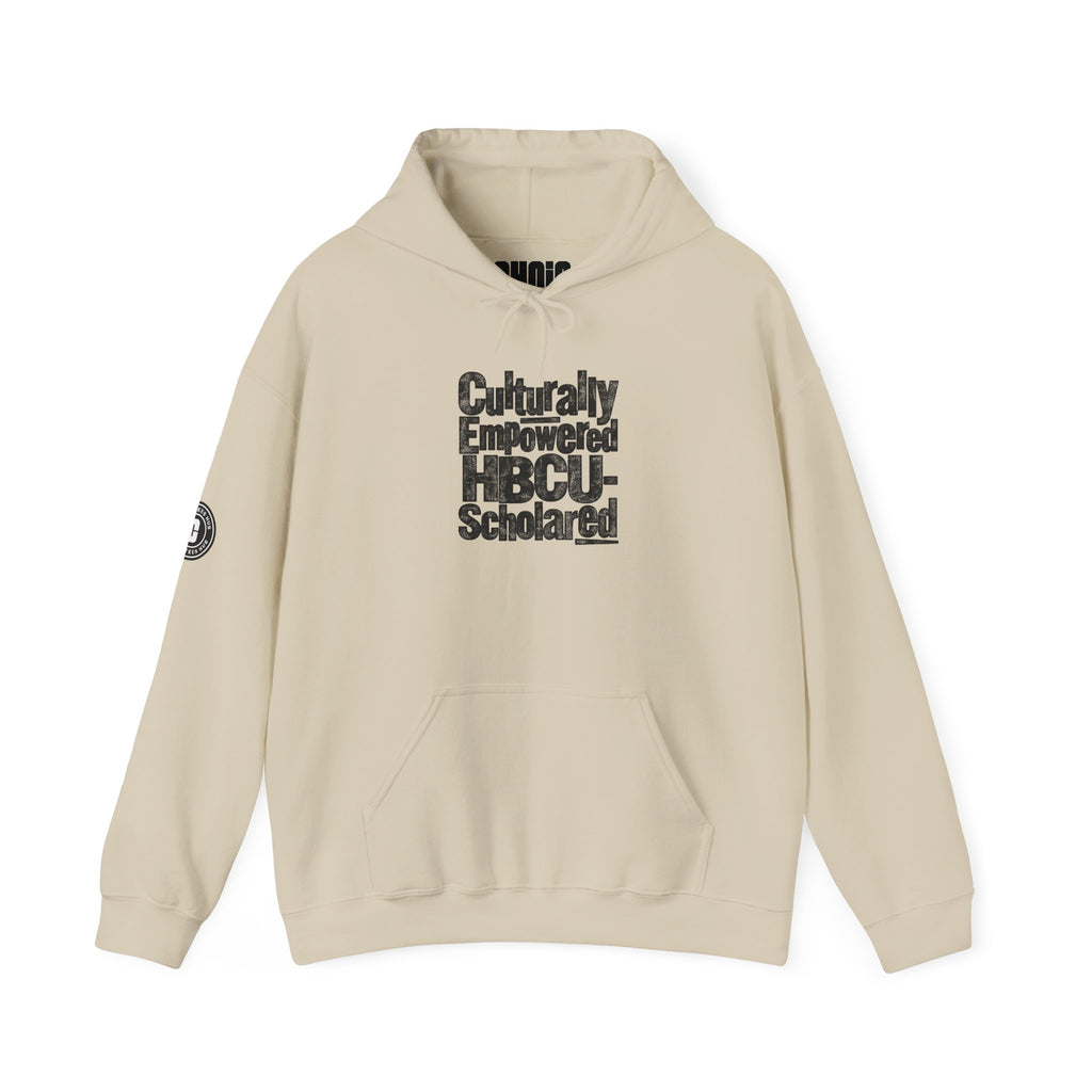 Culturally Empowered HBCU-Scholared Distressed Print Hoodie