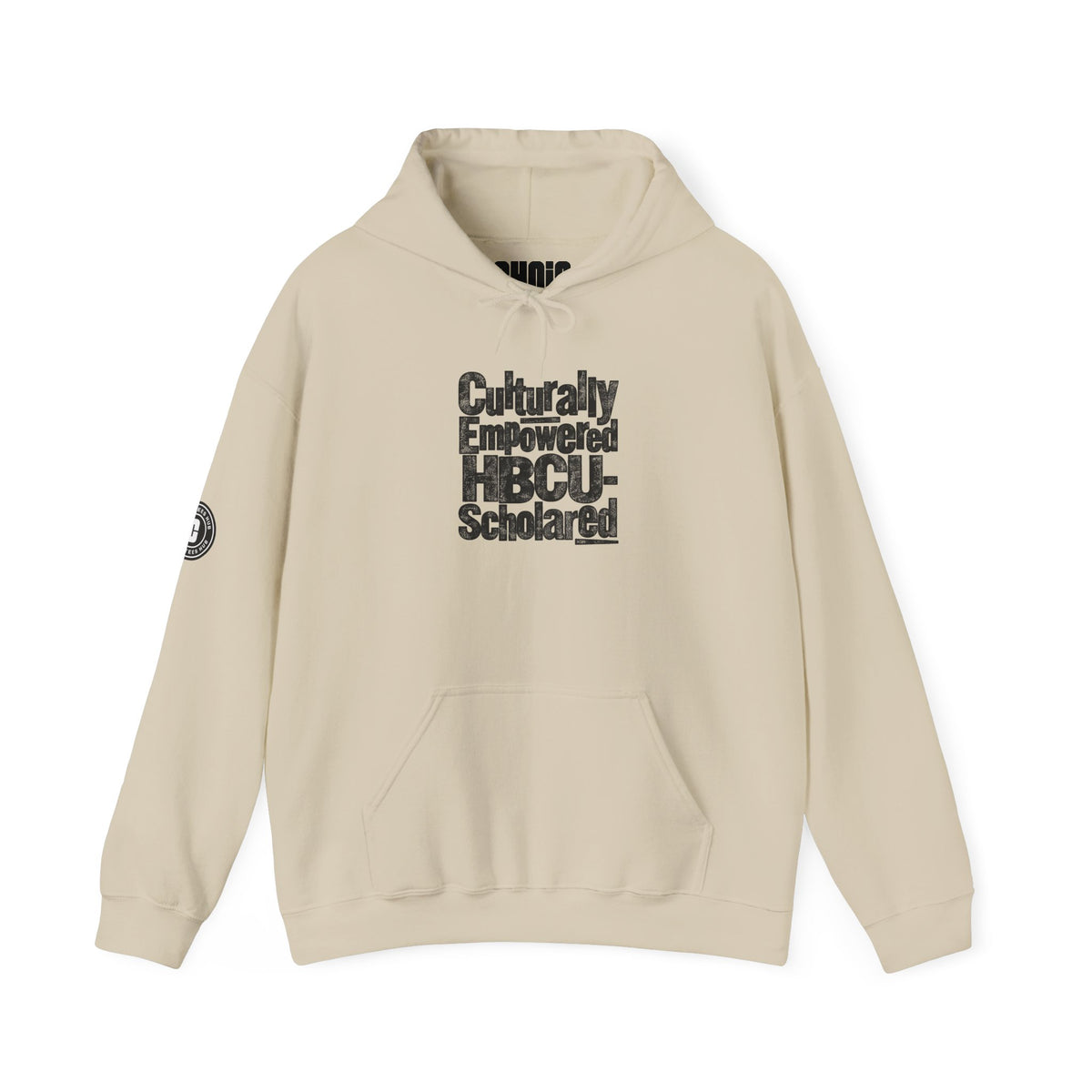 Culturally Empowered HBCU-Scholared Distressed Print Hoodie