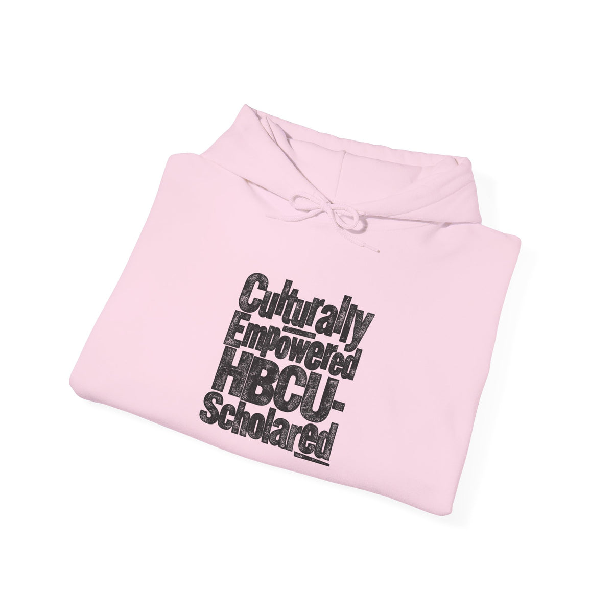 Culturally Empowered HBCU-Scholared Distressed Print Hoodie