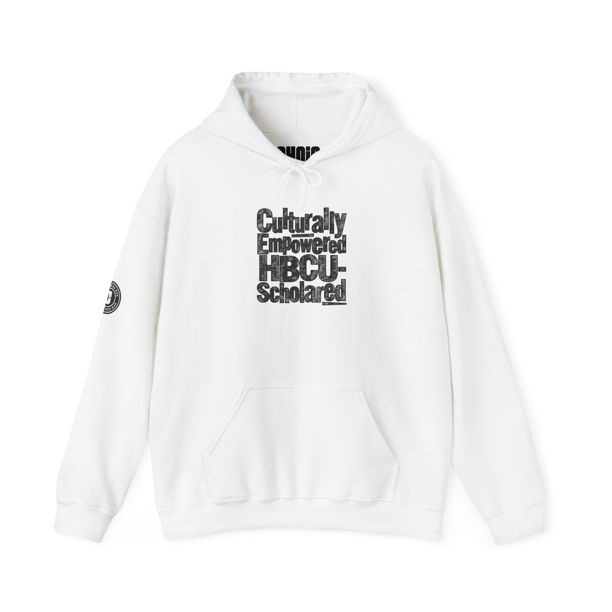 Culturally Empowered HBCU-Scholared Distressed Print Hoodie