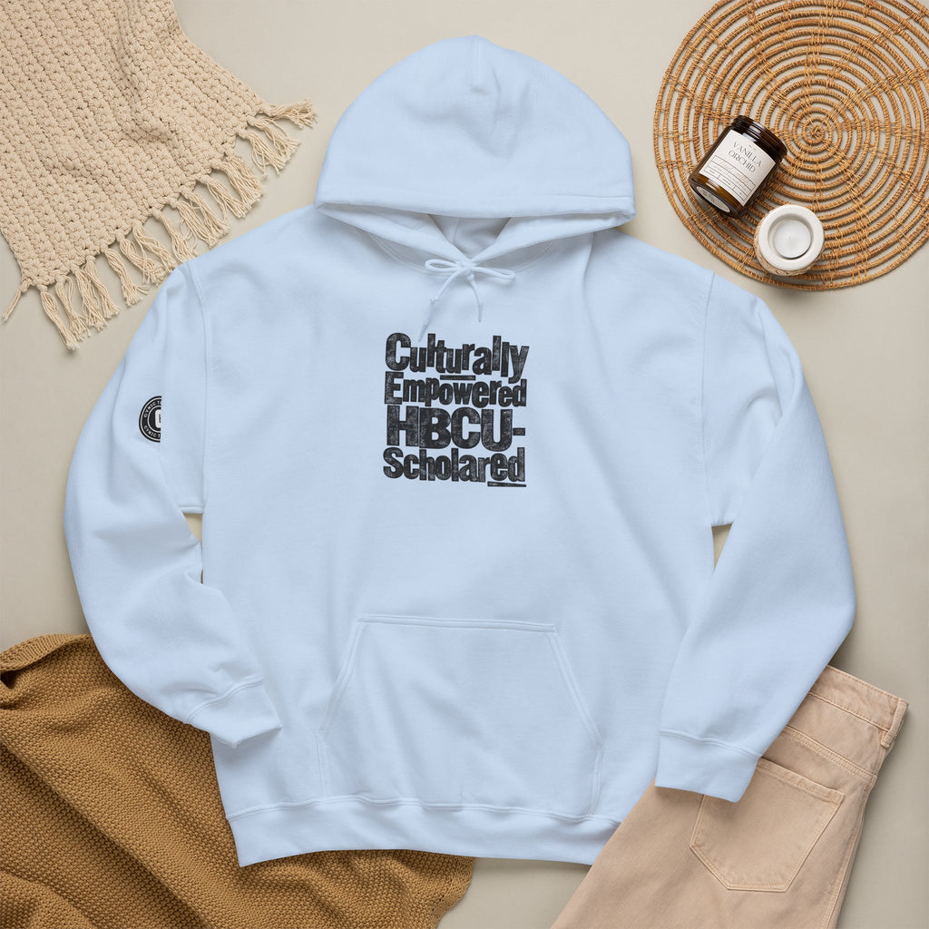Culturally Empowered HBCU-Scholared Distressed Print Hoodie