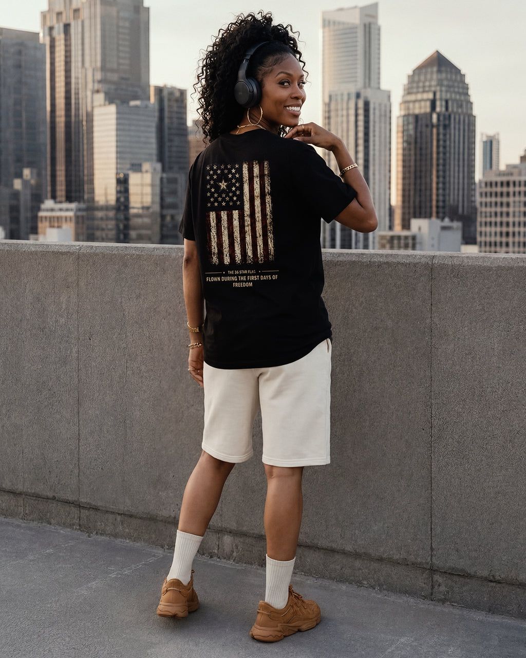 36 Star Freedom Tee | Heritage Sand