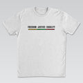 Freedom • Justice • Equality Tee | Juneteenth Collection White Edition