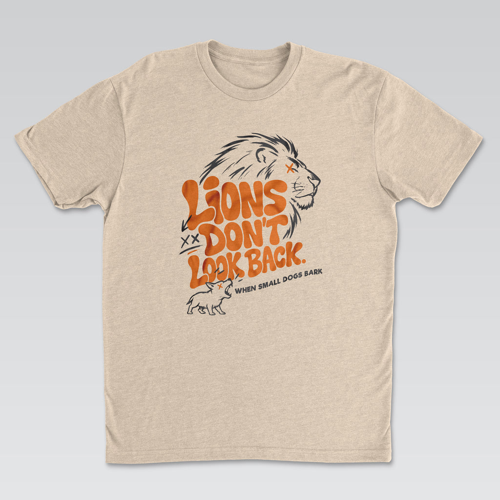 Lions Don't Look Back Tee White Edition | Cynical Truths Collection
