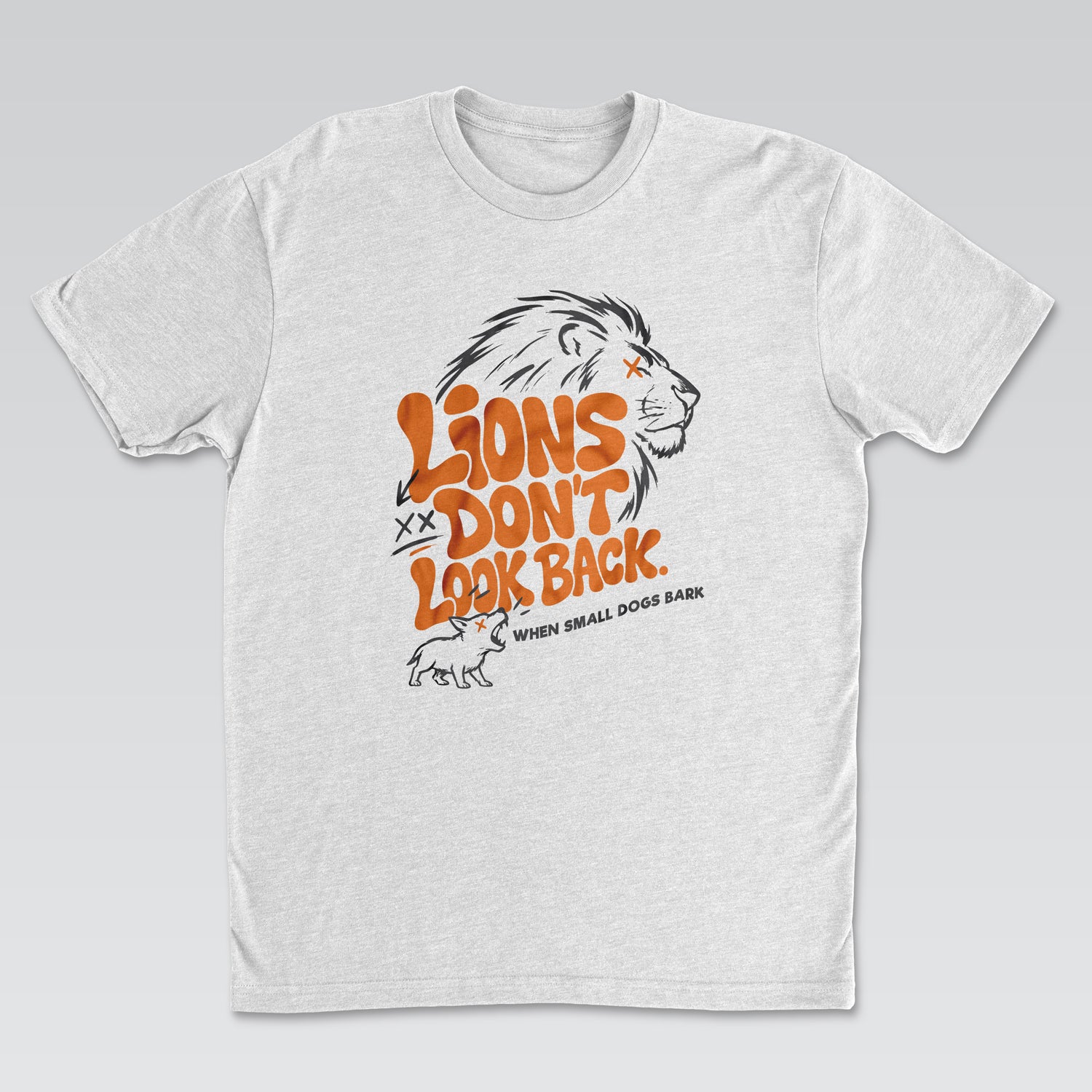 Lions Don't Look Back Tee White Edition | Cynical Truths Collection