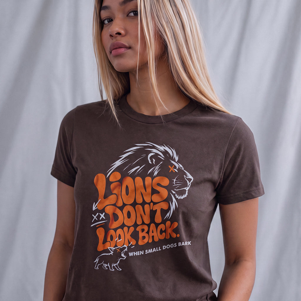 Lions Don't Look Back Tee Black Edition | Cynical Truths Collection